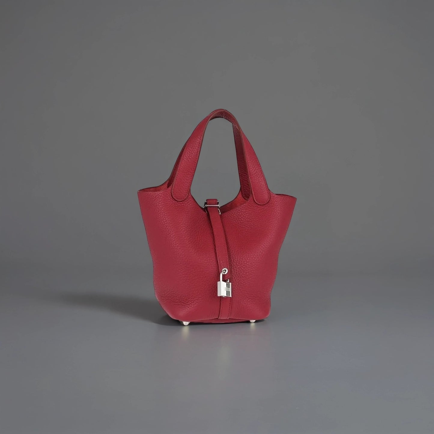 Taurillon Clemence Picotin Lock 18 PM Dark Red