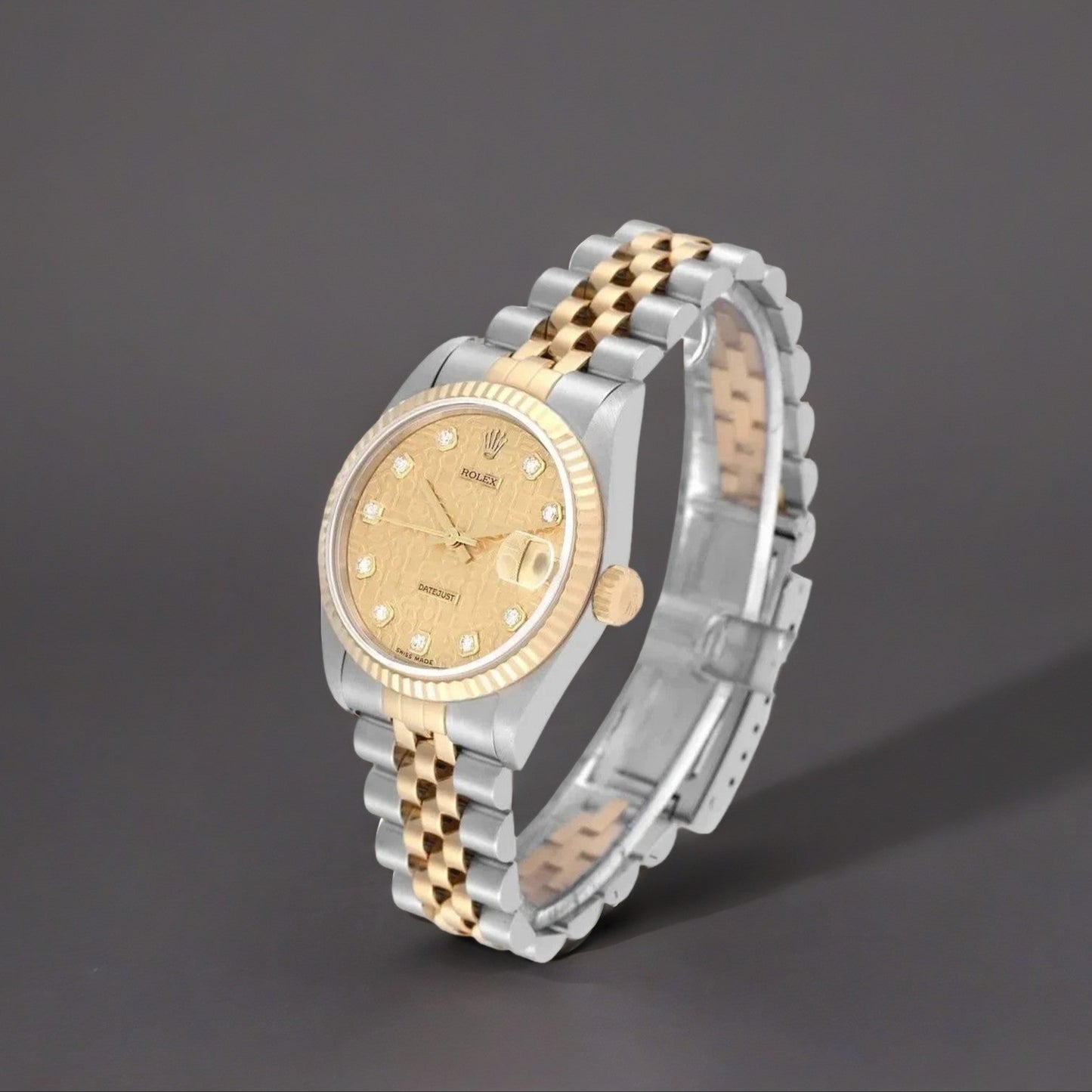 Rolex Datejust Midsize 31mm Steel Yellow Gold Diamond  Watch