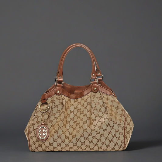 Monogram Medium Sukey Tote Brown
