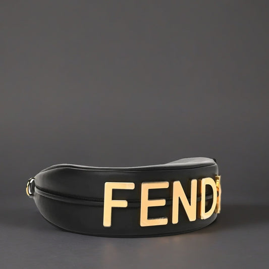 Calfskin Small Fendigraphy Bag Black