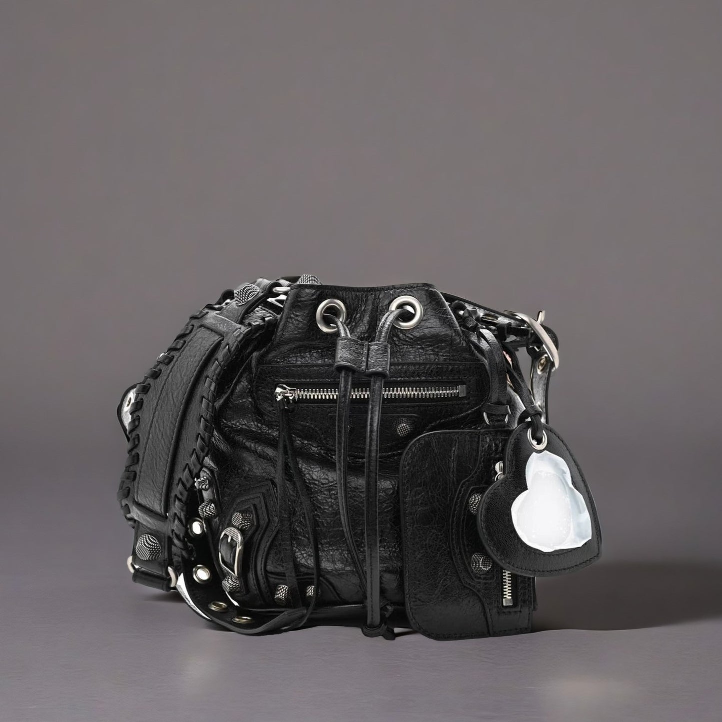 Agneau Arena Le Cagole Bucket Bag XS Black