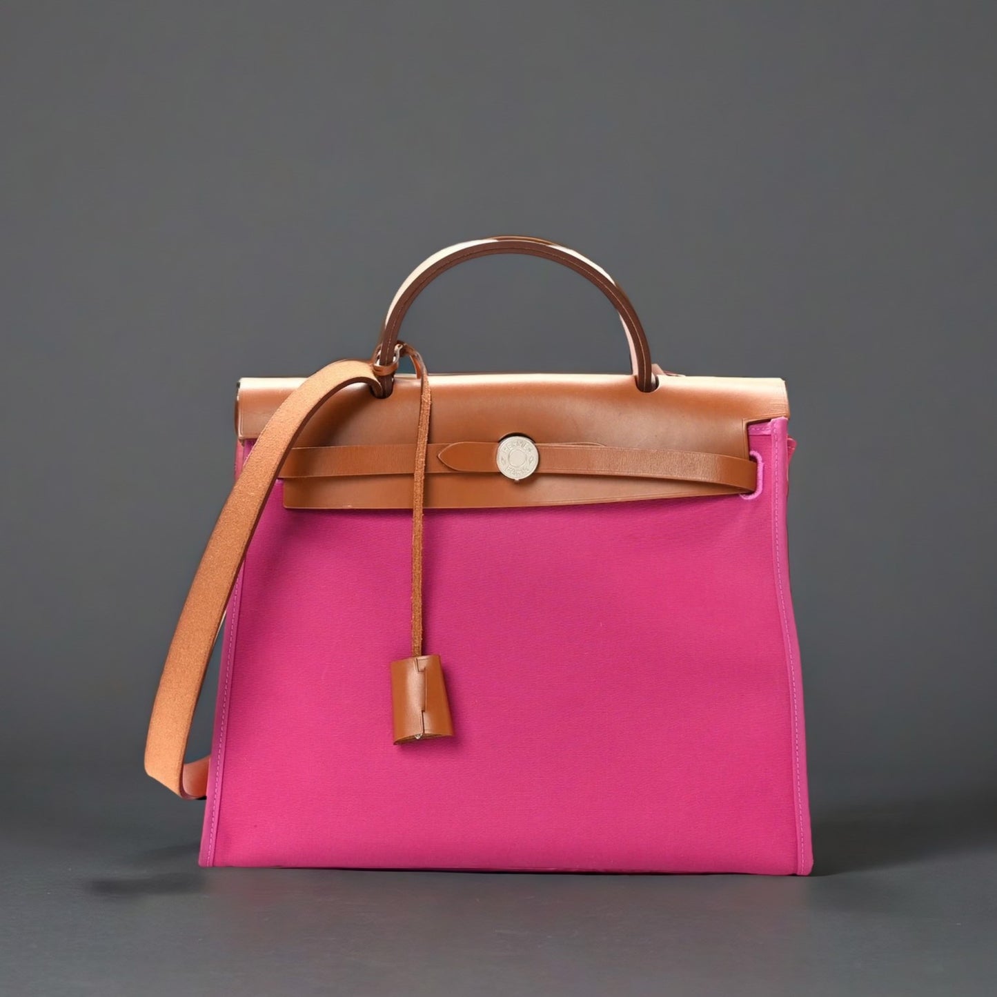 Vache Hunter Toile Herbag Zip 31 PM Magnolia Fauve