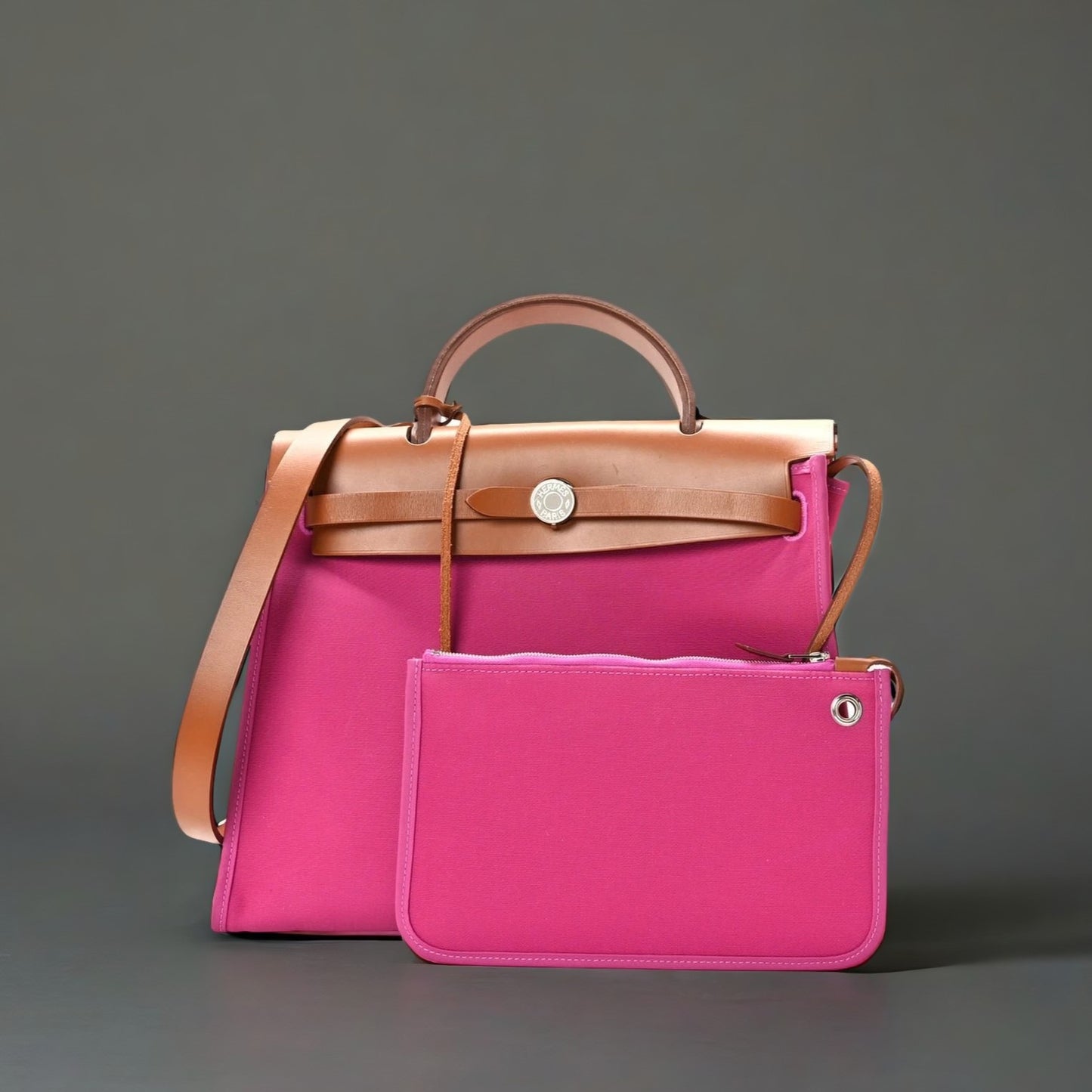 Vache Hunter Toile Herbag Zip 31 PM Magnolia Fauve