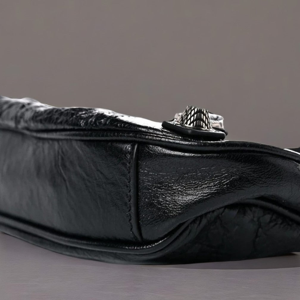 Agneau Arena Le Cagole Mini Purse With Chain Black