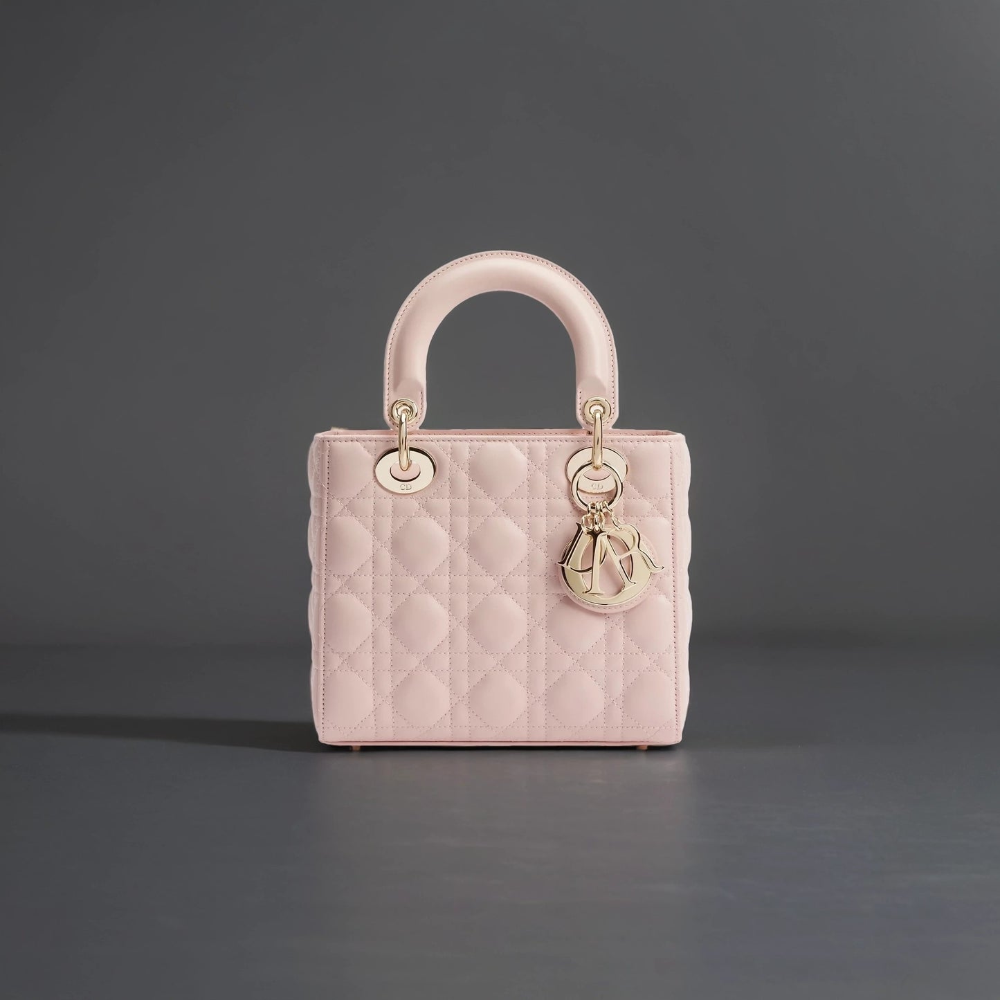 Lambskin Cannage Small My ABCDior Lady Dior Powder Pink