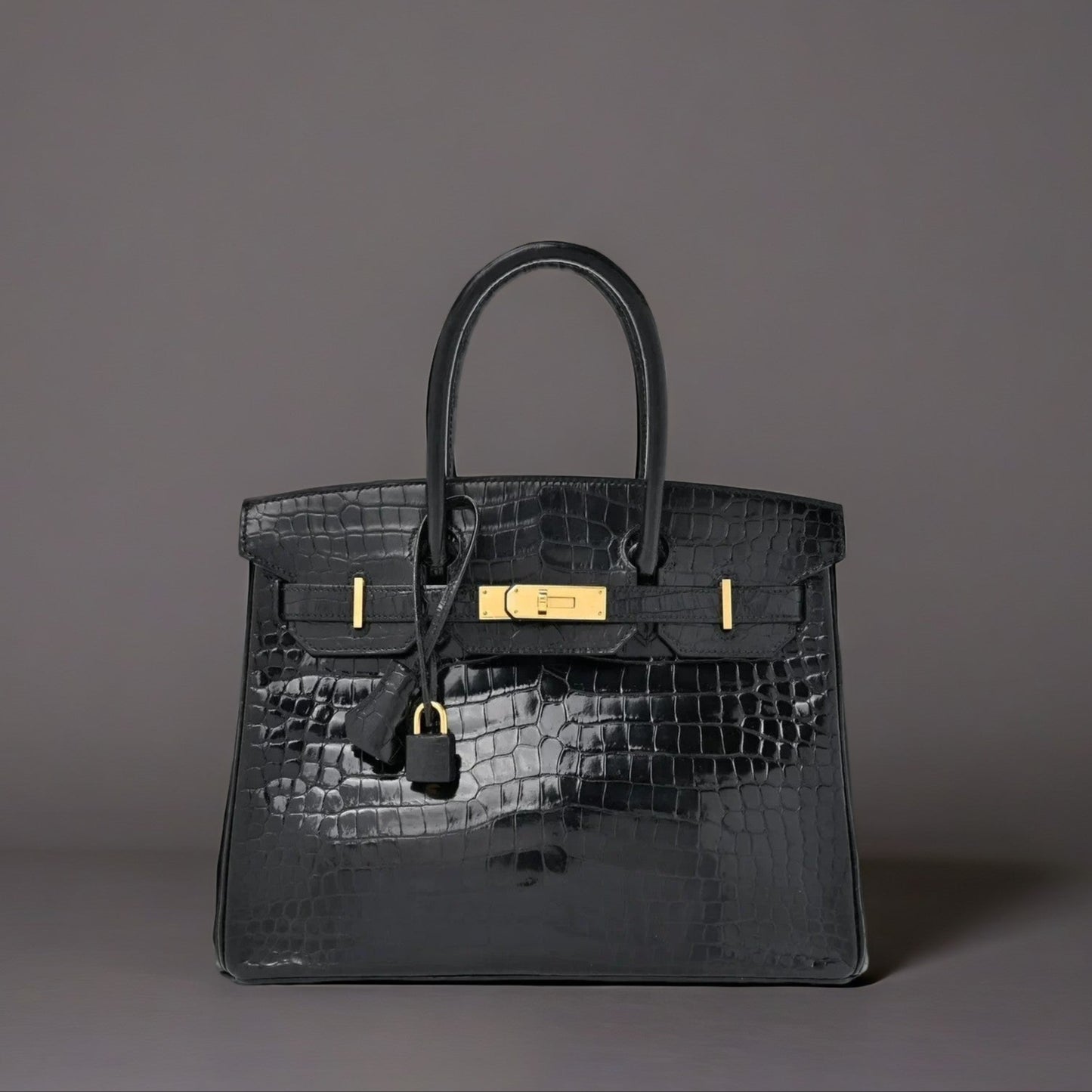 Hermes Birkin 30 Porosus Crocodile Black