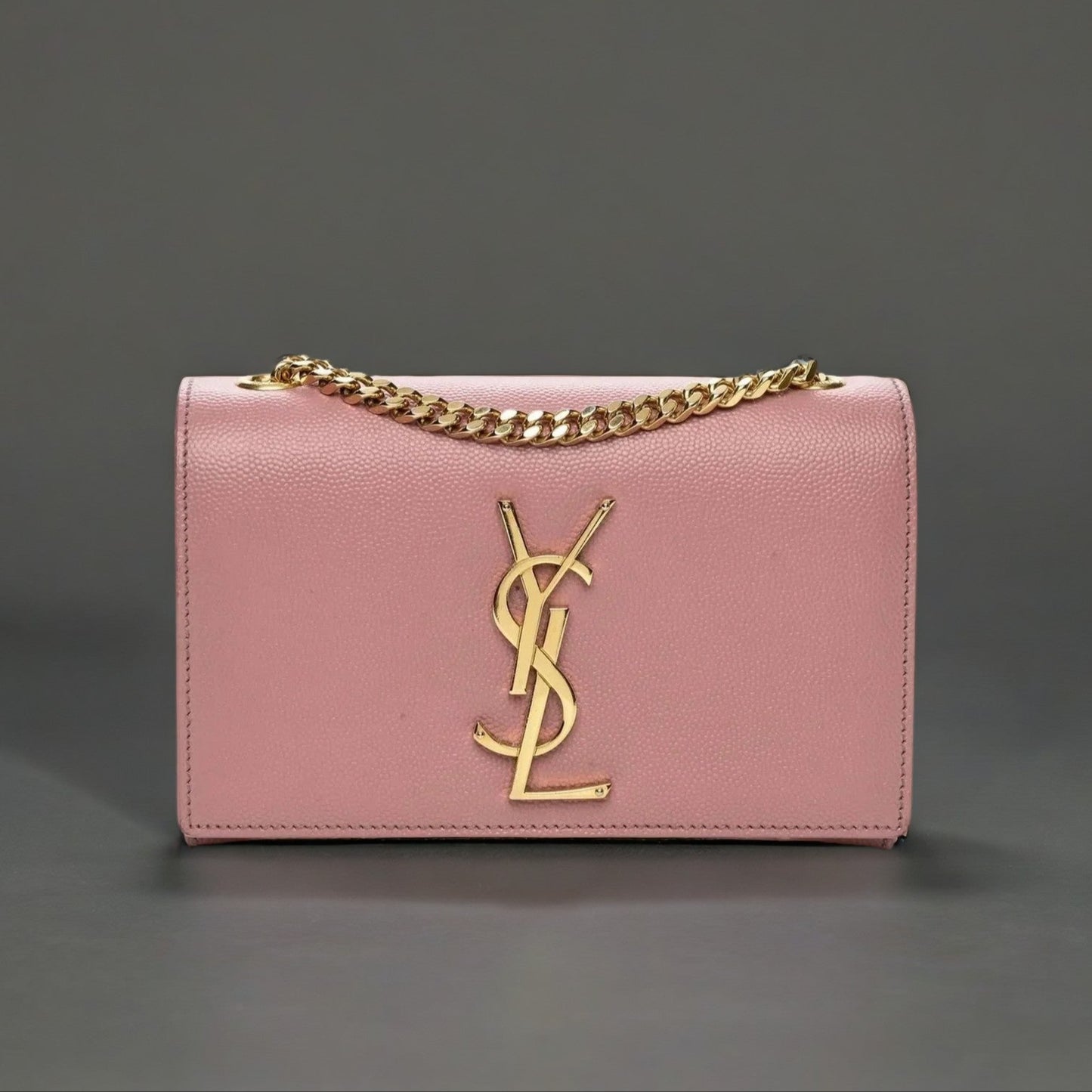 Grain De Poudre Small Classic Monogram Kate Satchel Old Rose