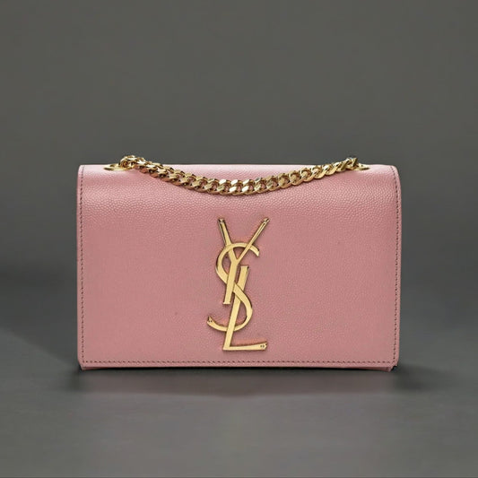 Grain De Poudre Small Classic Monogram Kate Satchel Old Rose