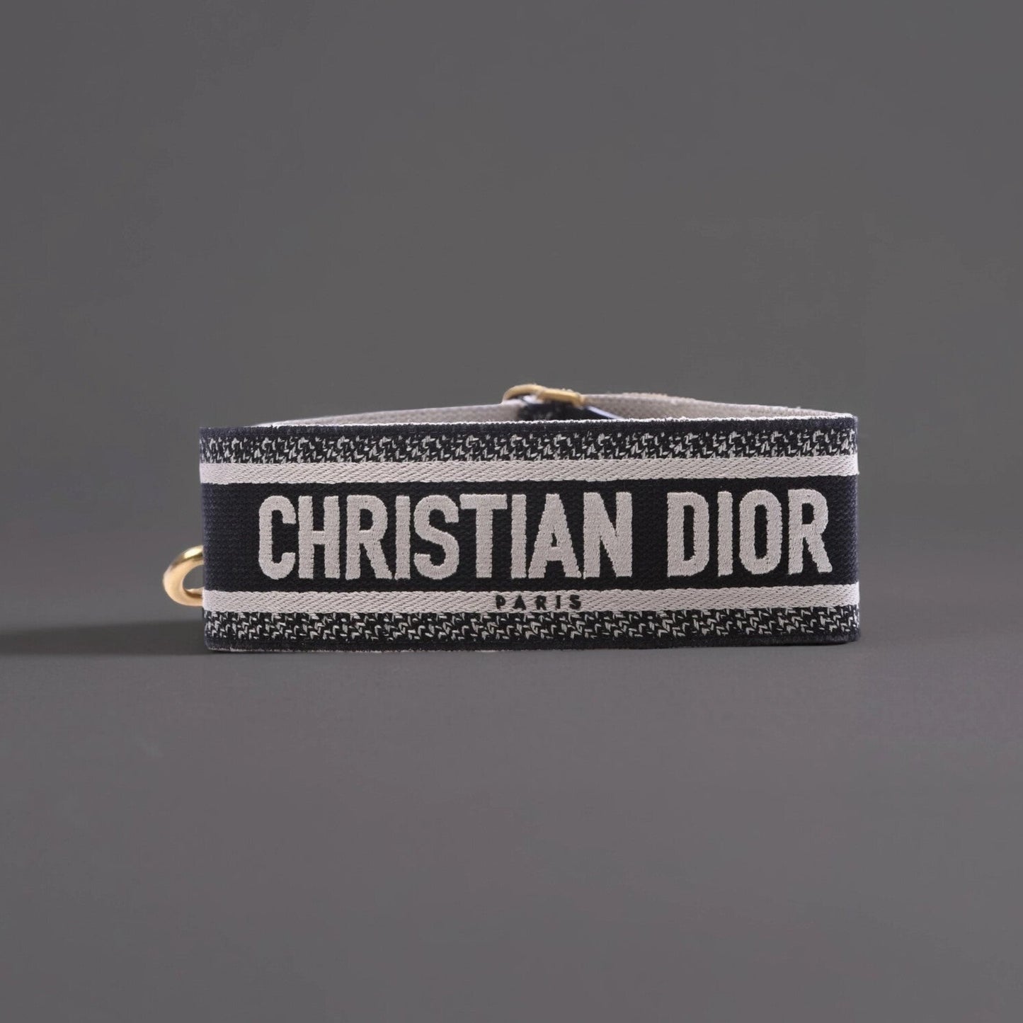 Canvas Embroidered Shoulder Strap Blue