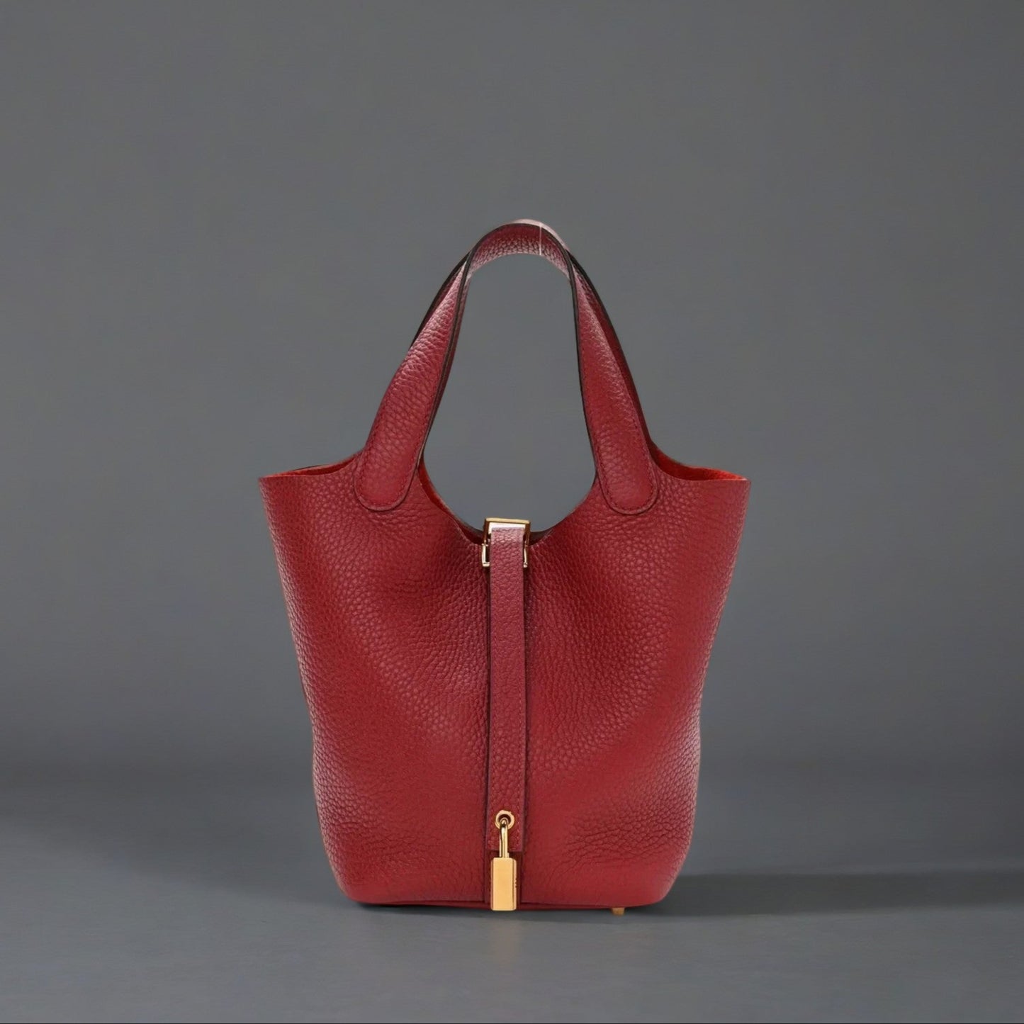 Taurillon Clemence Picotin Lock 18 PM Rouge Grenat