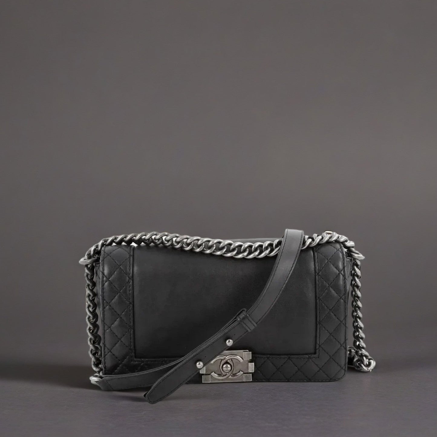 Reverso Boy Flap Bag Calfskin Old Medium