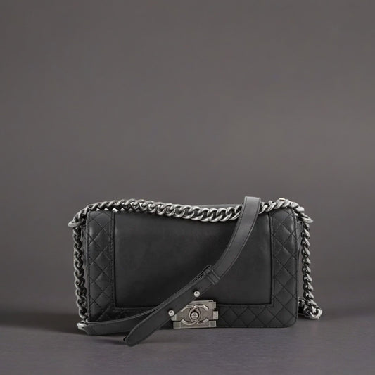 Reverso Boy Flap Bag Calfskin Old Medium