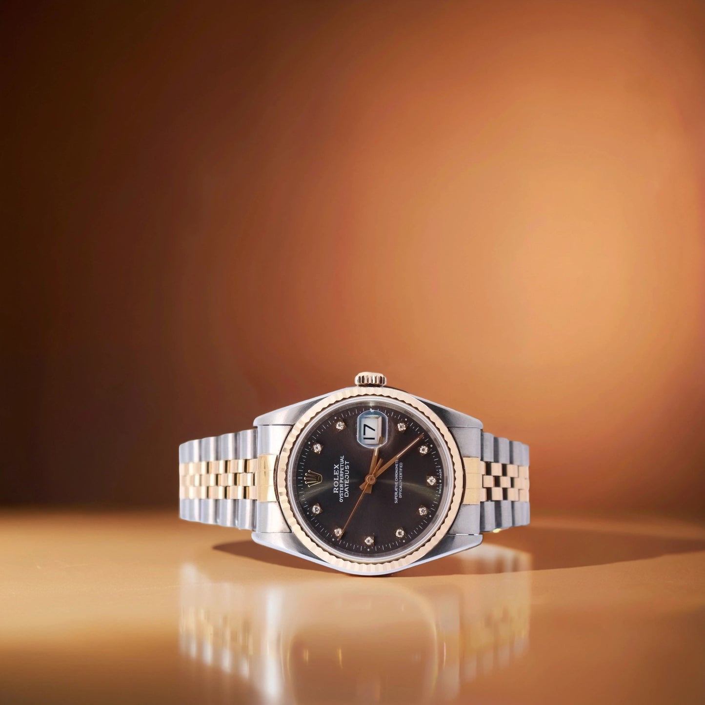 Rolex Datejust 36mm Rhodium Diamond Dial Steel Yellow Gold