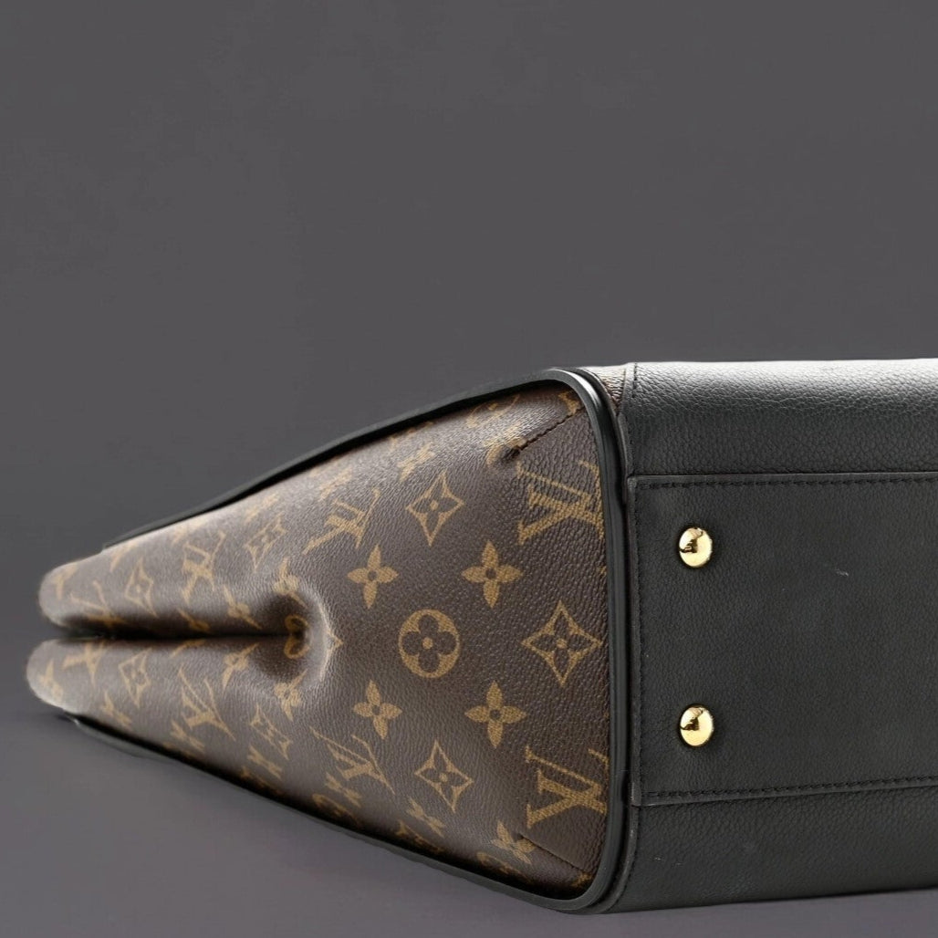 Calfskin Monogram Kimono Tote Black