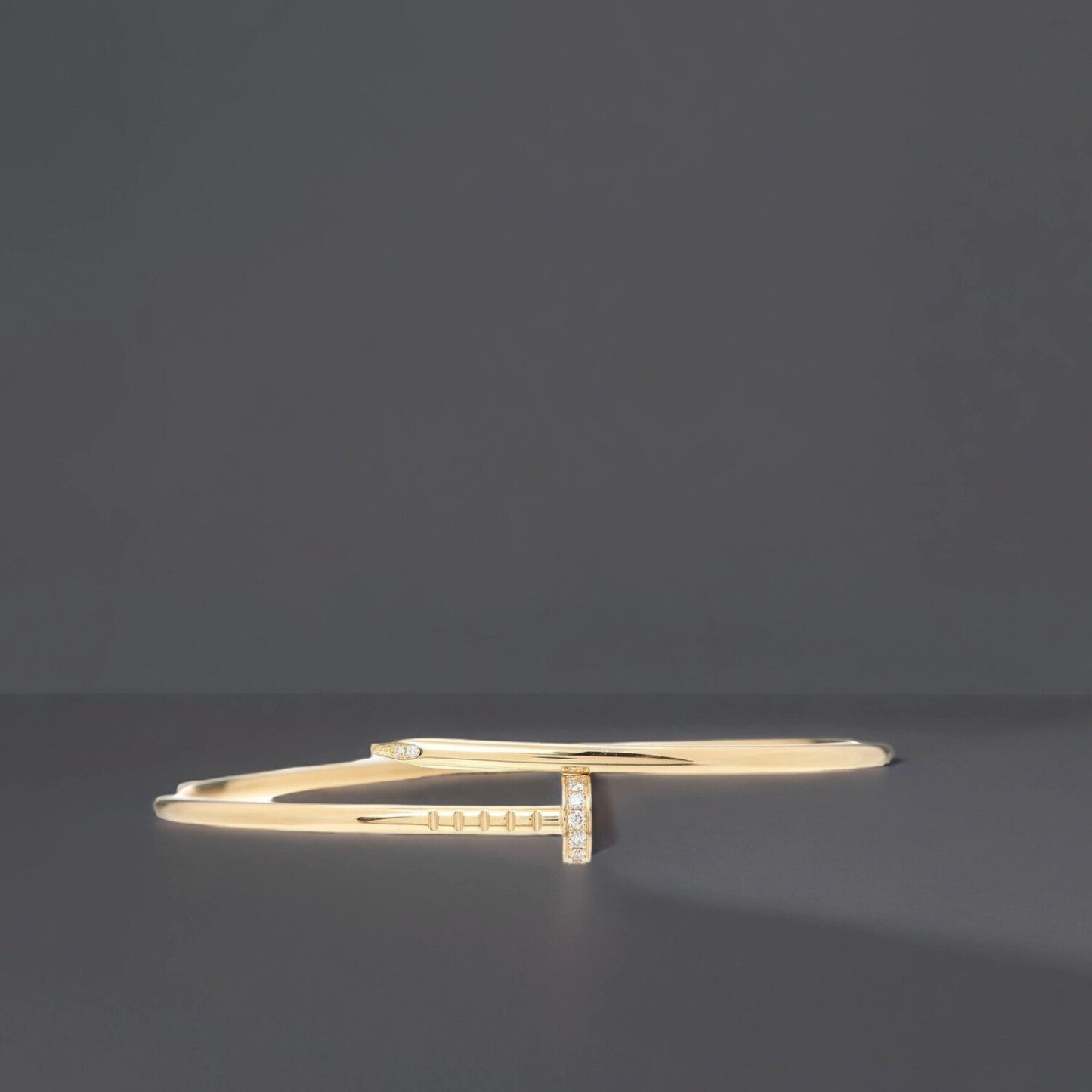 18K Yellow Gold Diamond Small Juste Un Clou Bracelet 17