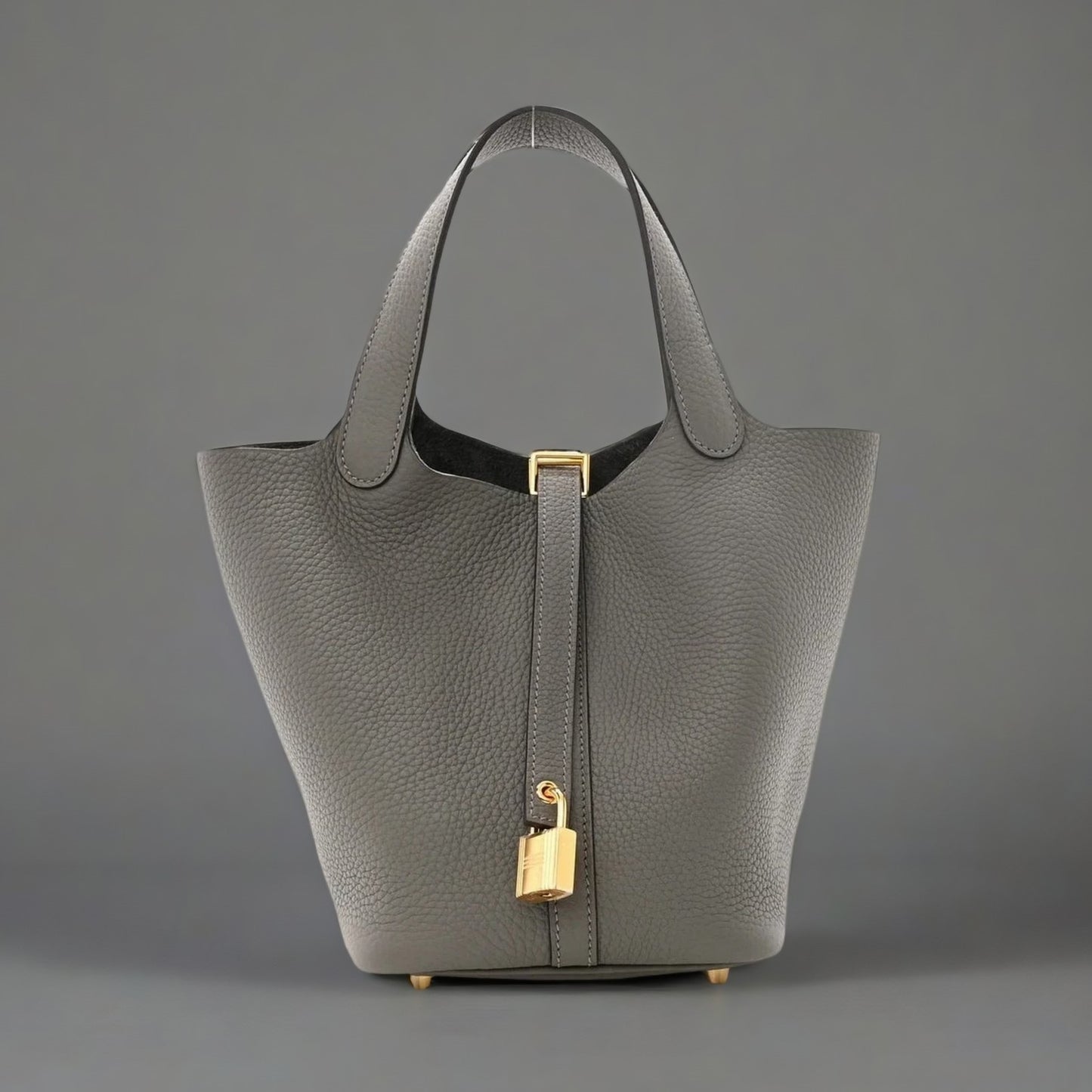 Taurillon Clemence Picotin Lock 18 PM Gris Meyer