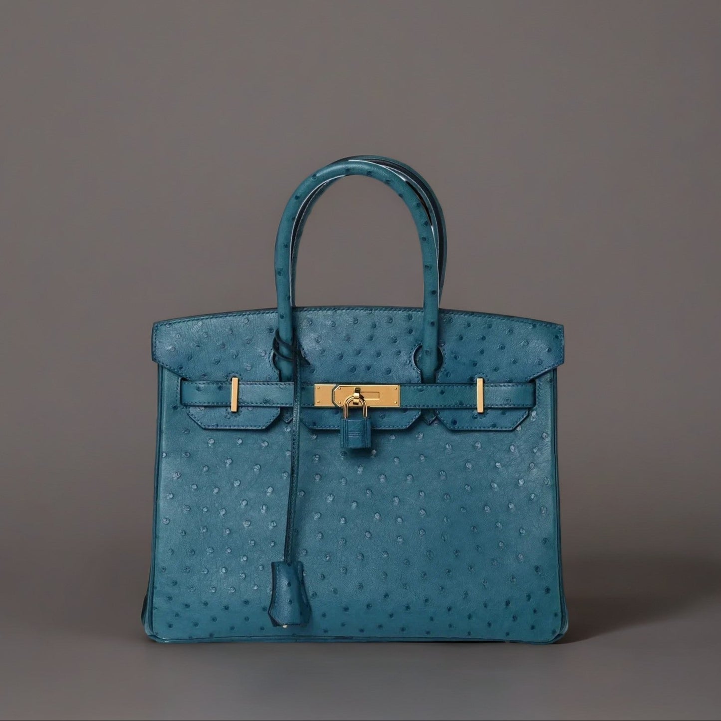 Ostrich Birkin 30 Cobalt