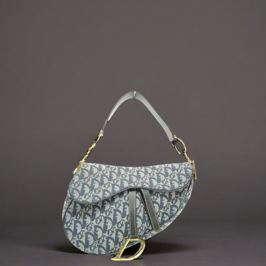Monogram Saddle Bag Blue