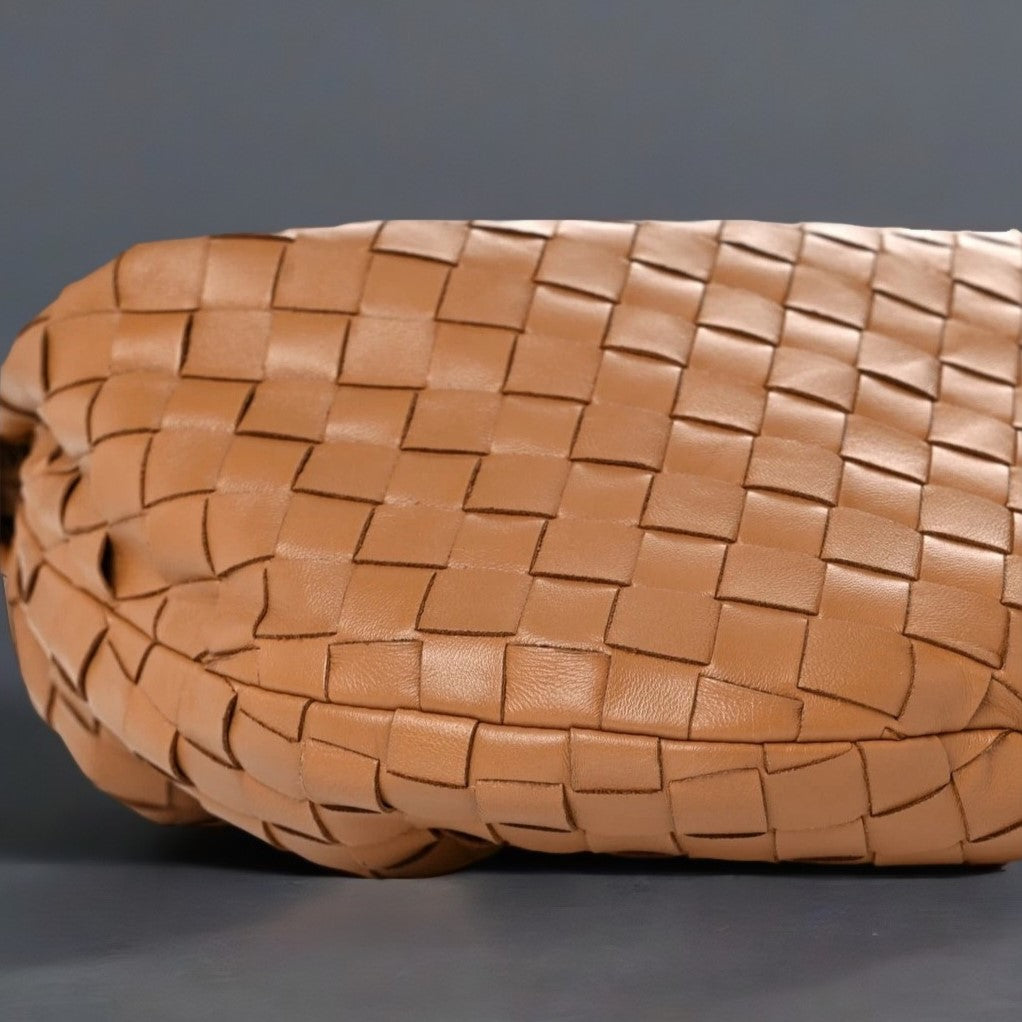 Nappa Intrecciato Teen Jodie Hobo Caramel