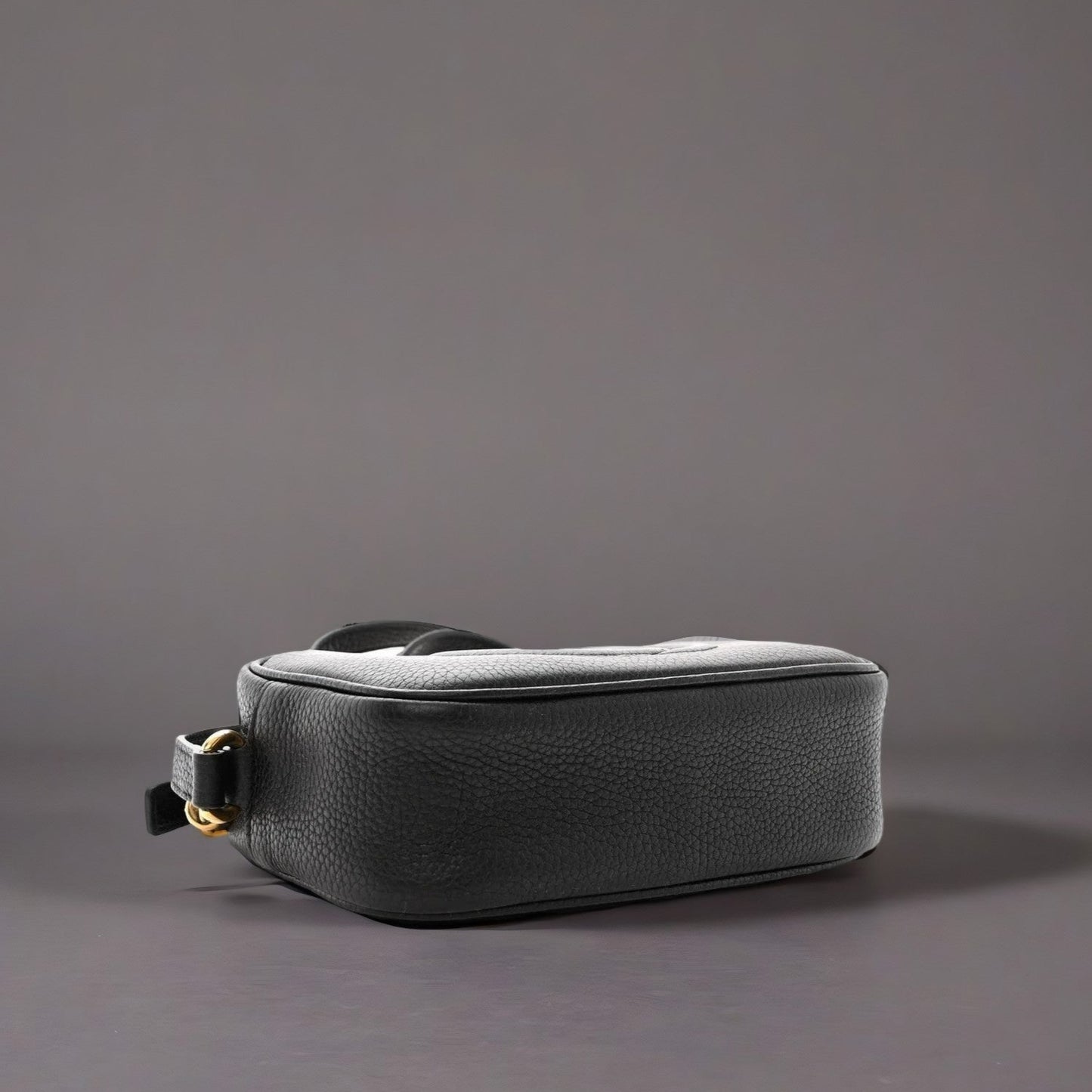 Pebbled Calfskin Mini Soho Disco Bag Black