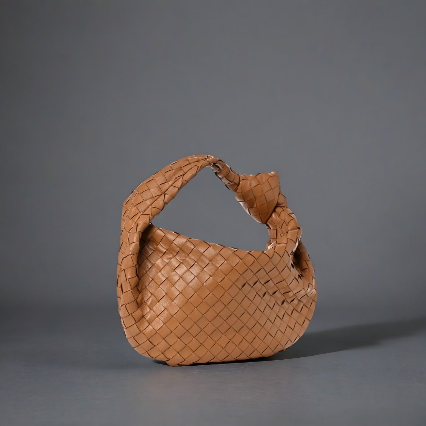 Nappa Intrecciato Teen Jodie Hobo Caramel