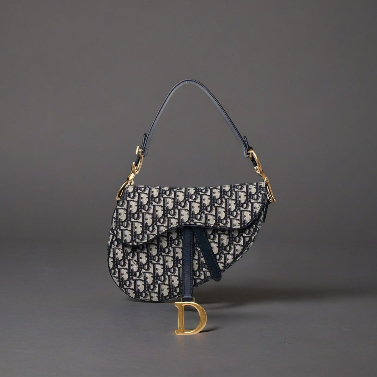 Oblique Saddle Bag Blue