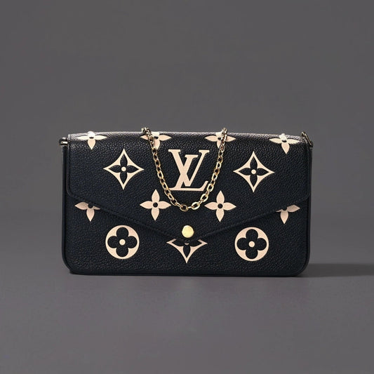 Empreinte Monogram Giant Felicie Pochette Black Beige