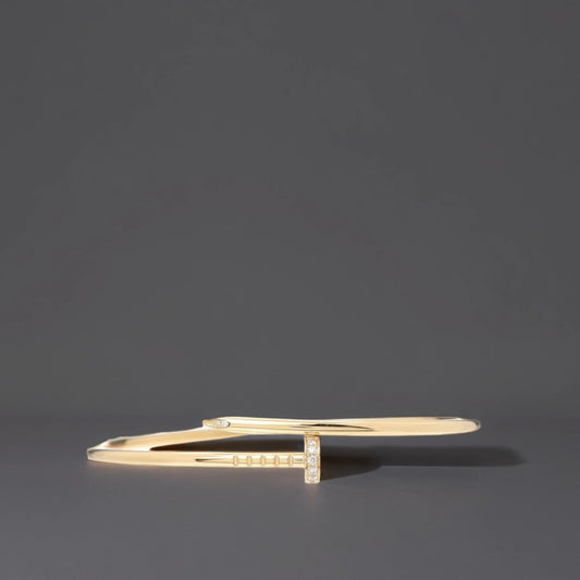 18K Yellow Gold Diamond Small Juste Un Clou Bracelet 17