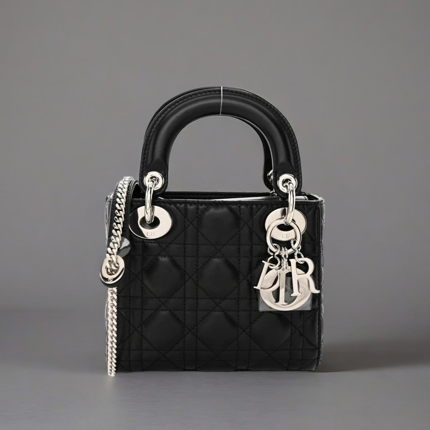 Lambskin Cannage Mini Lady Dior Black