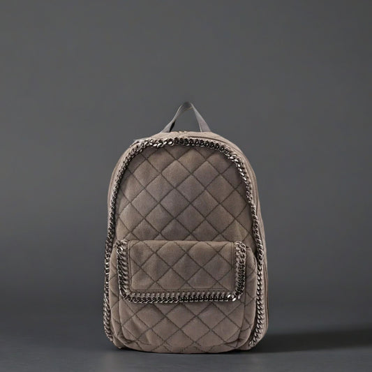 Suede Quilted Falabella Backpack