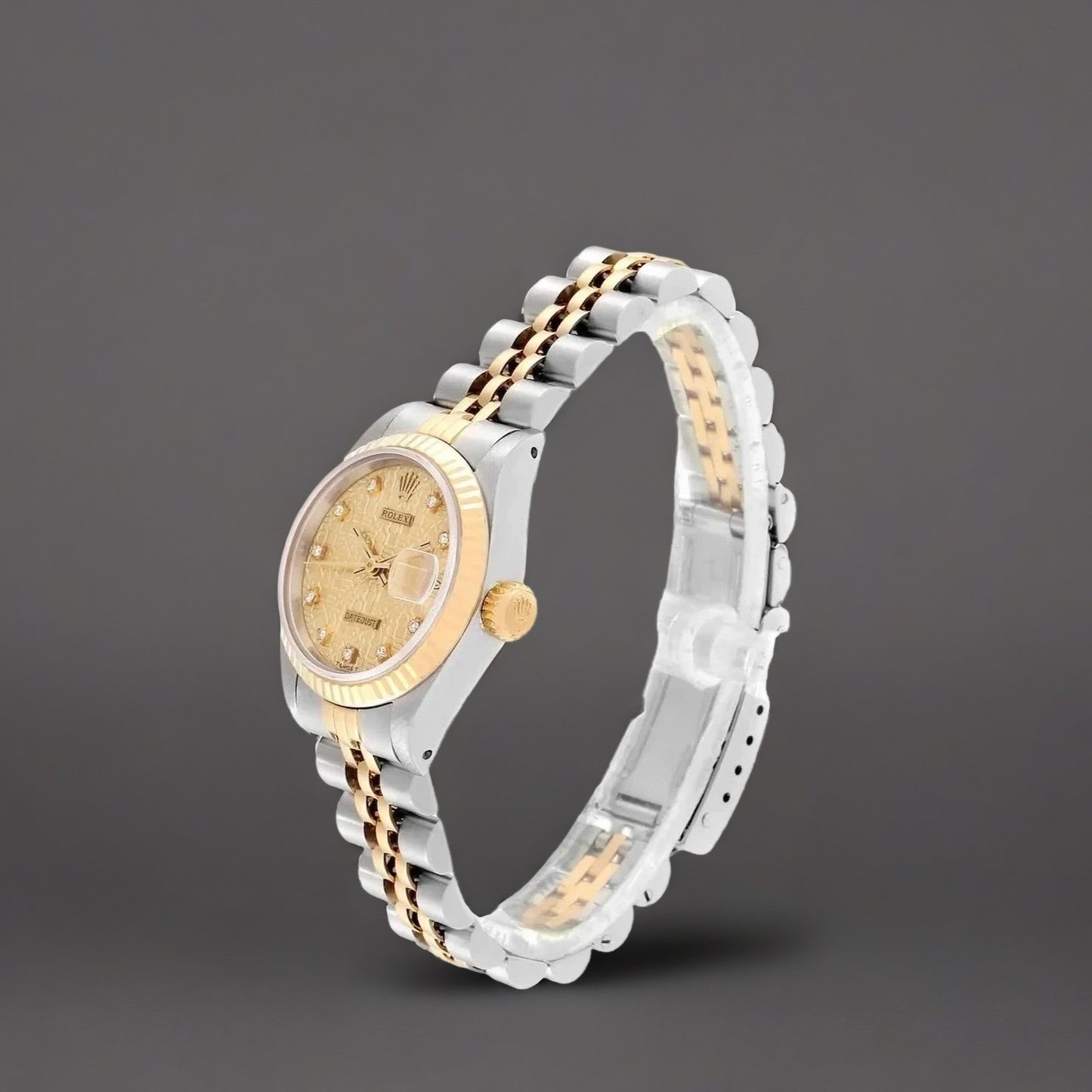 Rolex Datejust 26mm Steel Yellow Gold Diamond Dial  Watch