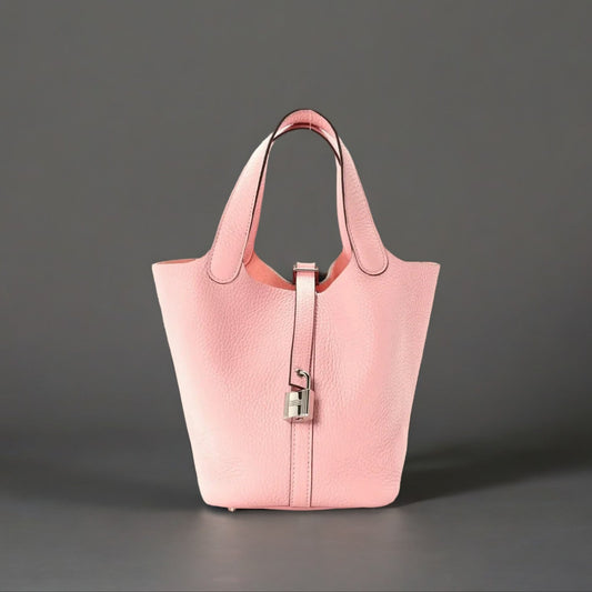 Taurillon Clemence Picotin Lock 18 PM Rose Sakura