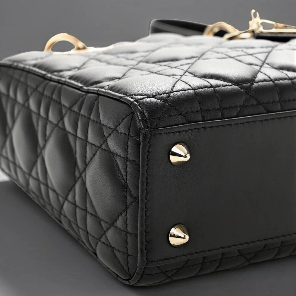 Lambskin Cannage Small My ABCDior Lady Dior Black