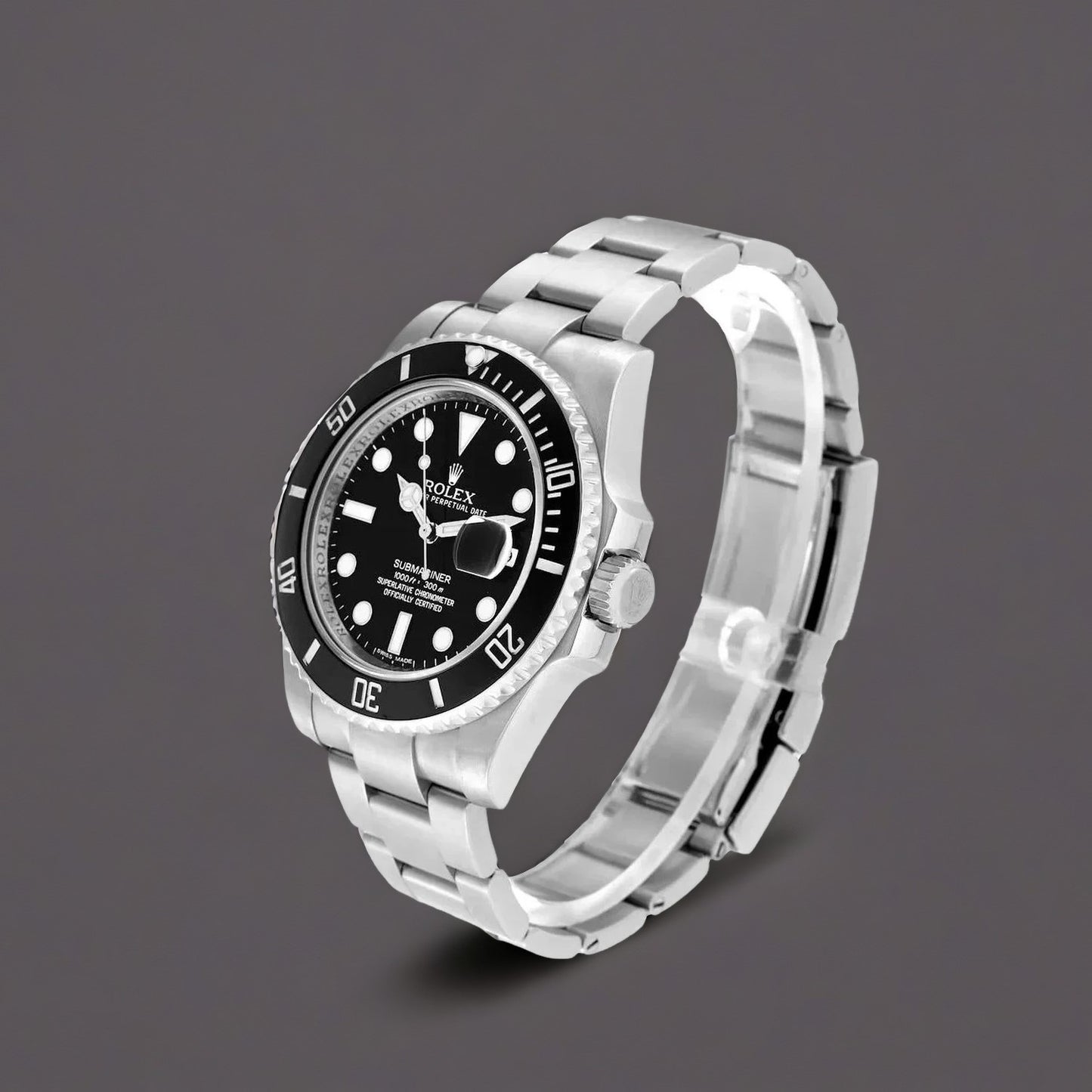 Rolex Submariner Date Black Dial Steel Mens Watch