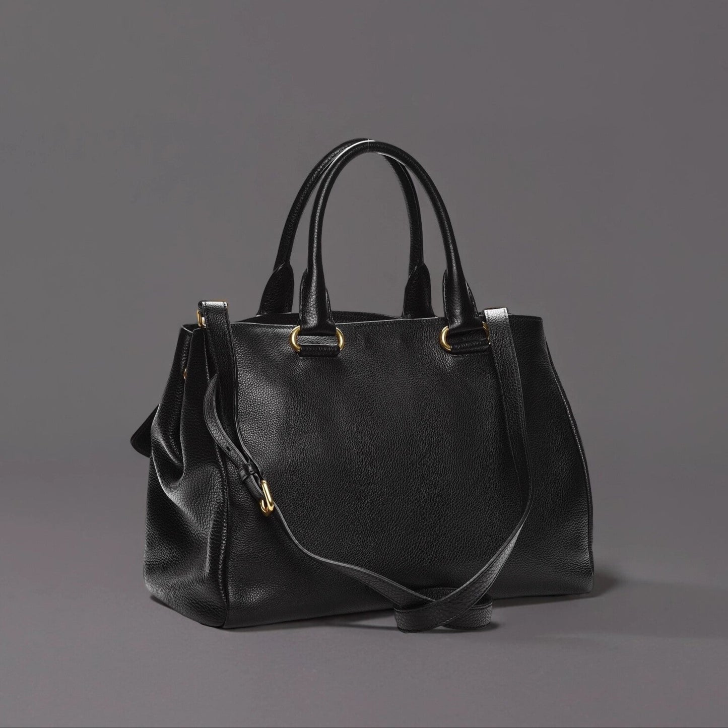 Vitello Daino Tote Nero Black