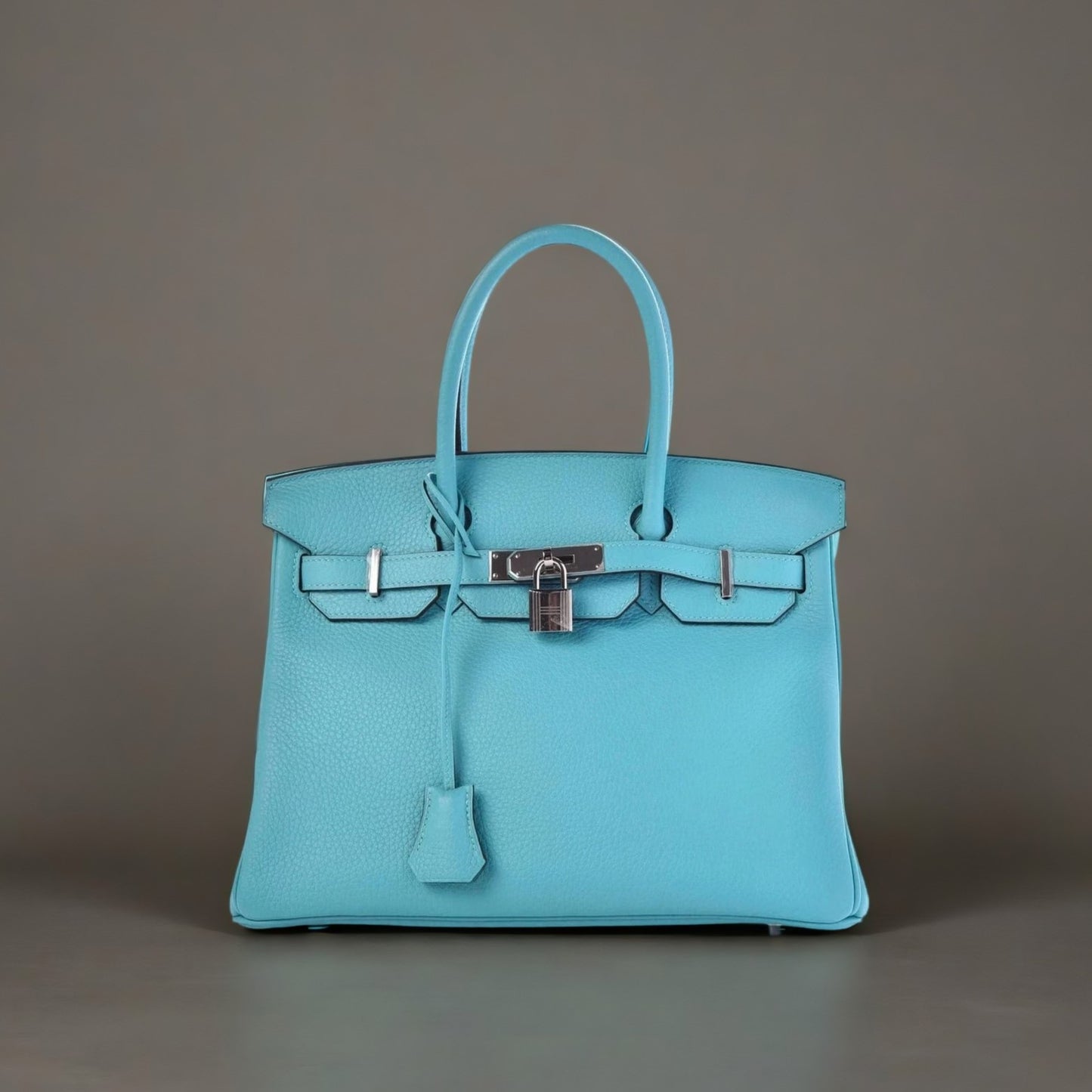 Taurillon Clemence Birkin 30 Bleu Saint Cyr