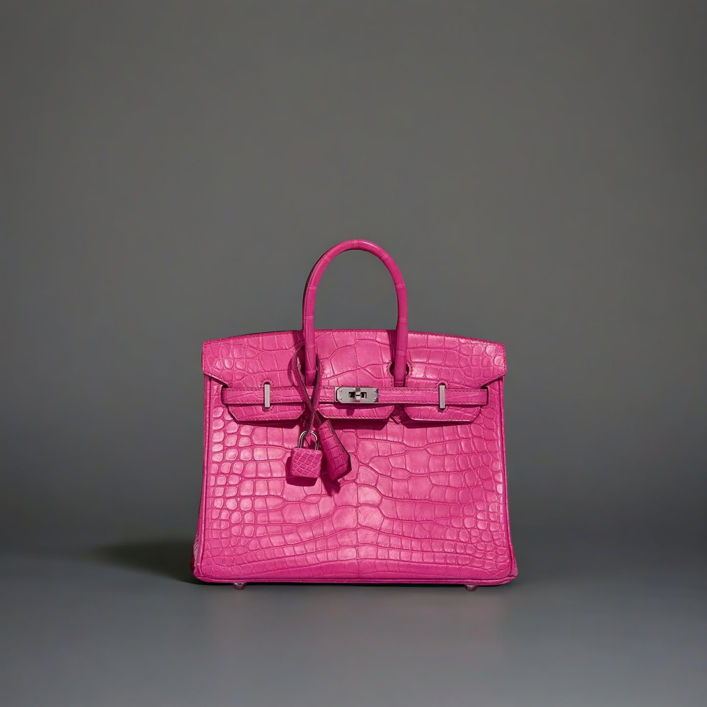 Birkin 25 Matte Alligator Rose Shocking