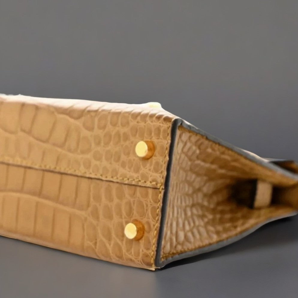 Matte Alligator Mini Kelly Sellier 20 Kraft