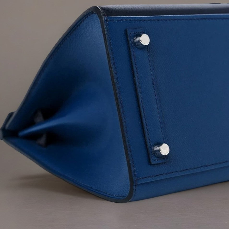 Madame Calfskin Matte Alligator Epsom Faubourg By Night Birkin Sellier 20 Deep Bleu Bleu Marine Craie