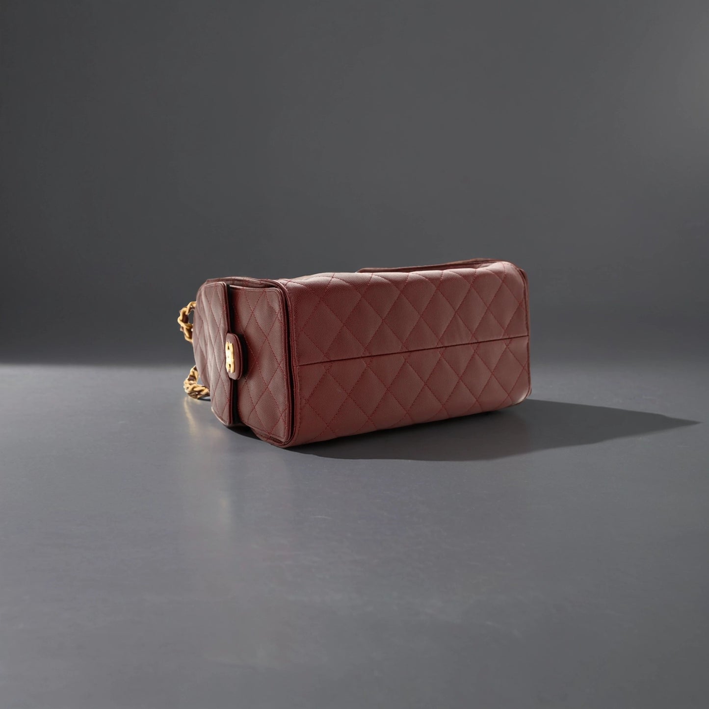 Caviar Quilted Small Chanel 25 Handbag Burgundy