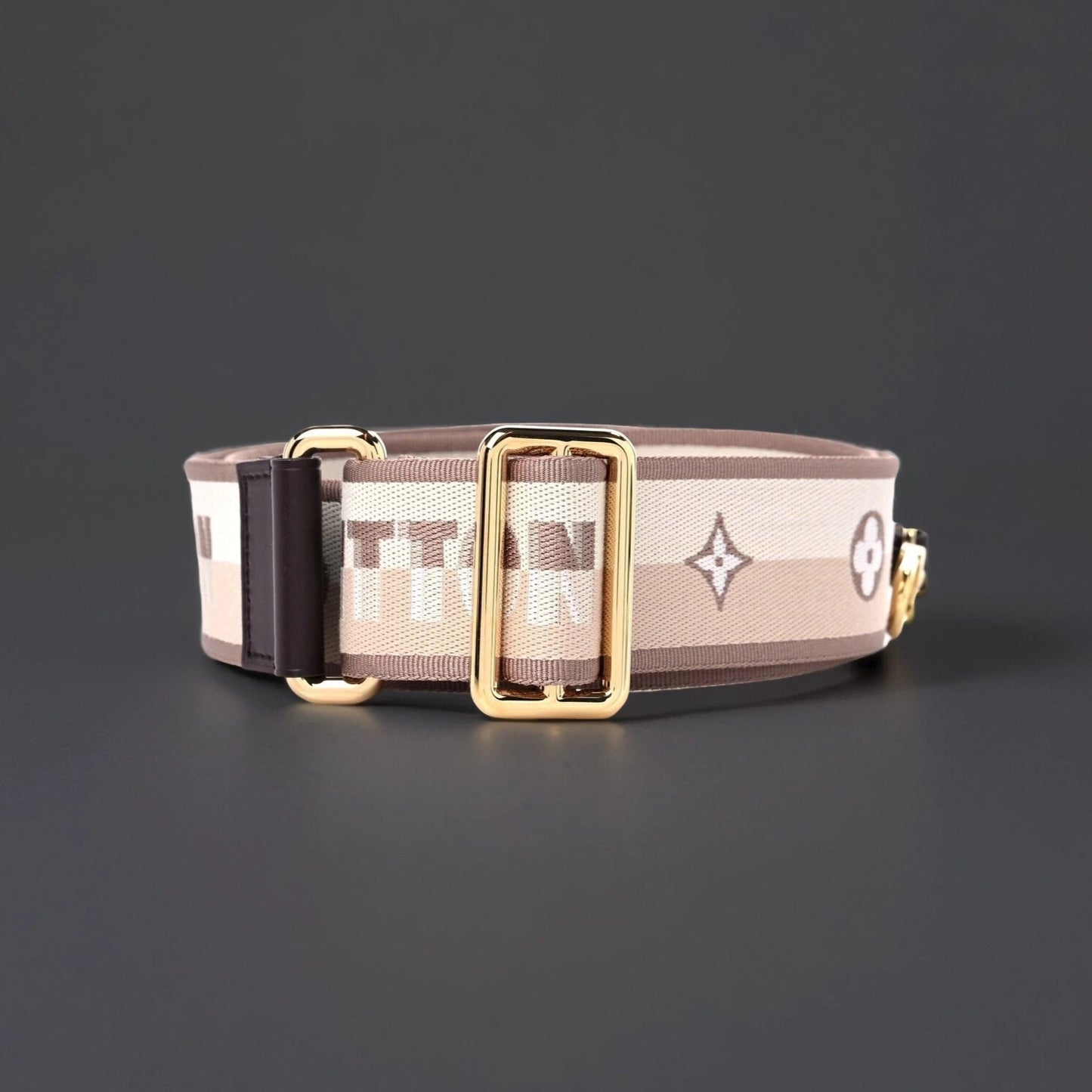 Jacquard Speedy Bandouliere 20 Shoulder Strap Beige Brown