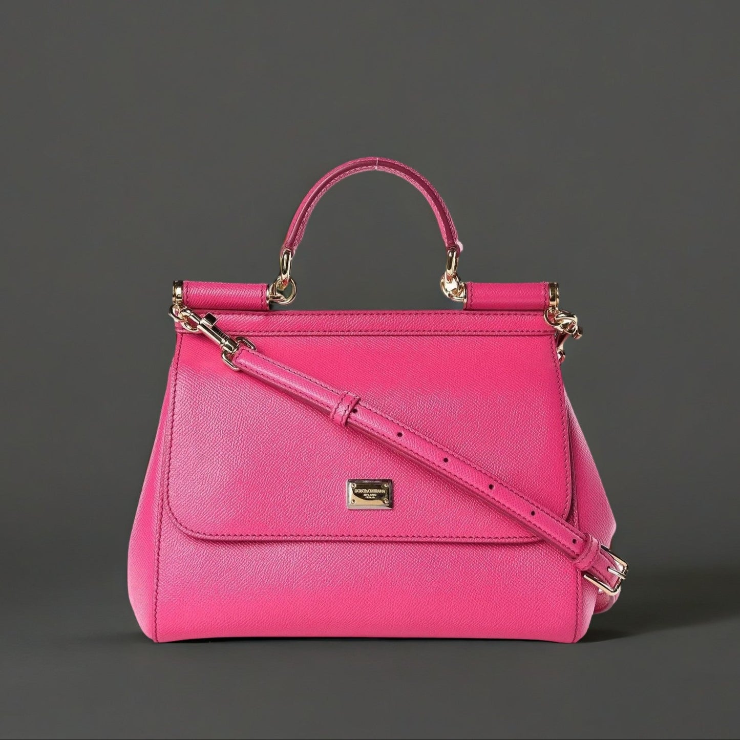 DOLCE & GABBANA Dauphine Medium Miss Sicily Satchel Pink