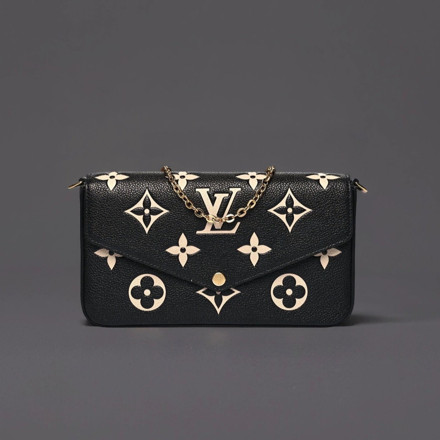 Empreinte Monogram Giant Felicie Pochette Black Beige