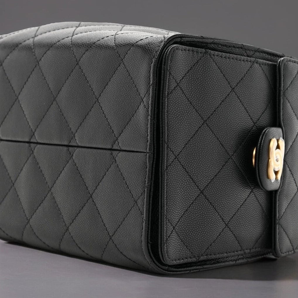 Caviar Quilted Small Chanel 25 Handbag Black