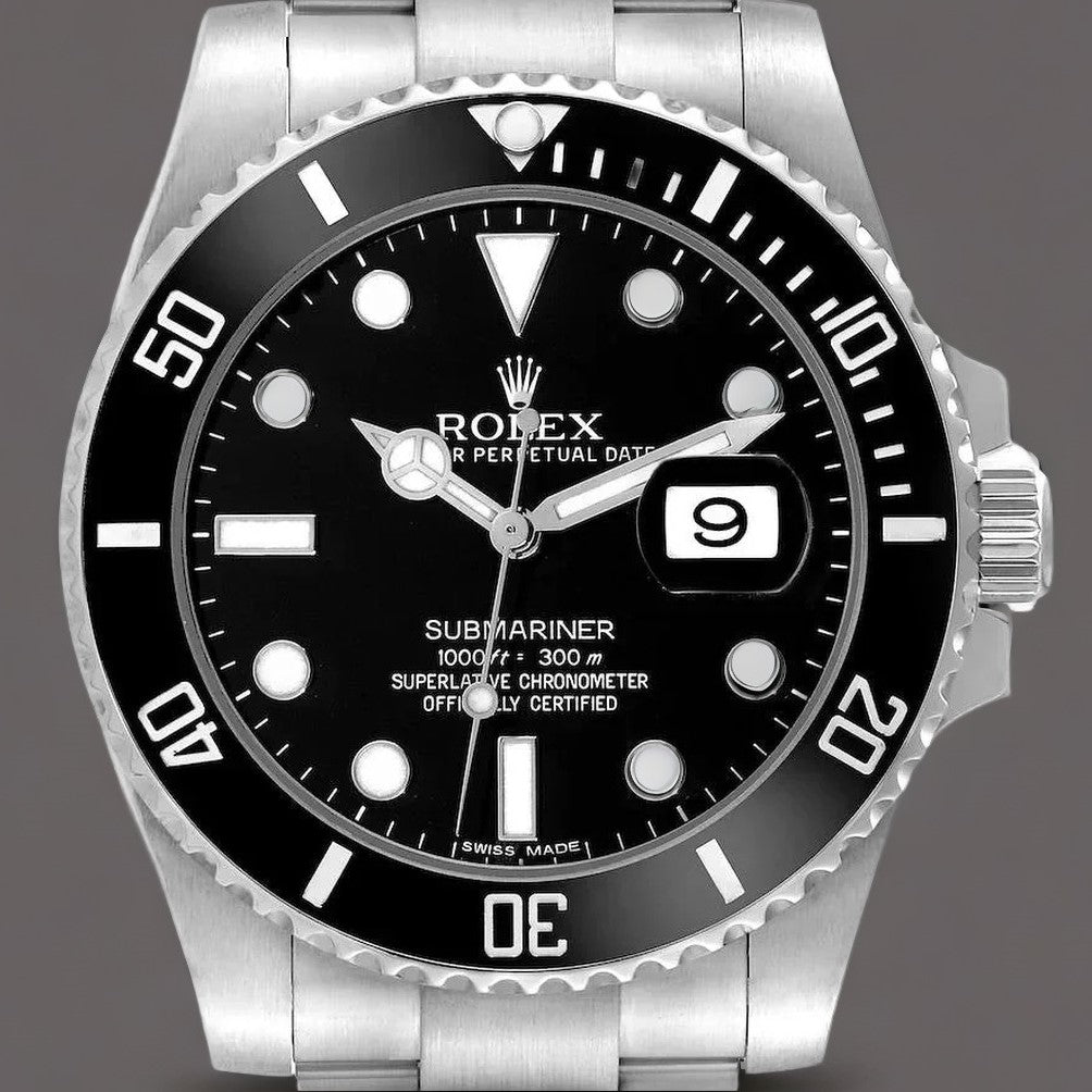 Rolex Submariner Date Black Dial Steel Mens Watch