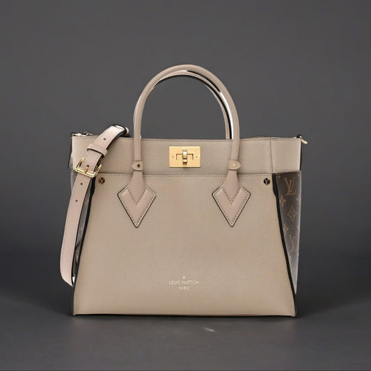 Calfskin Monogram On My Side Greige MM