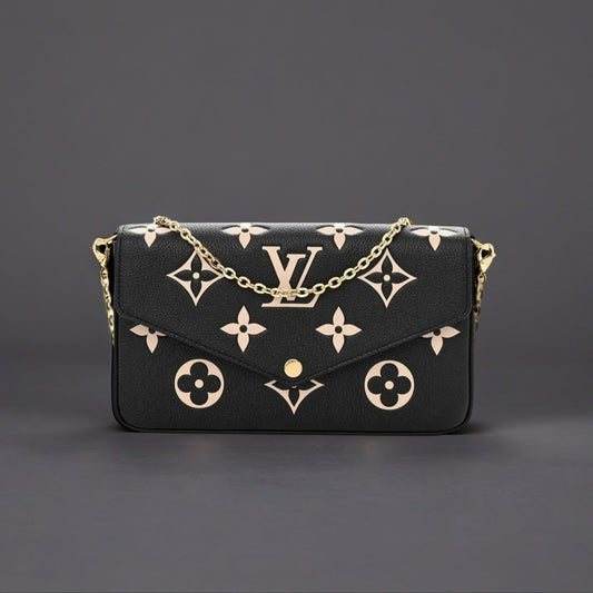 Empreinte Monogram Giant Felicie Pochette Black Beige