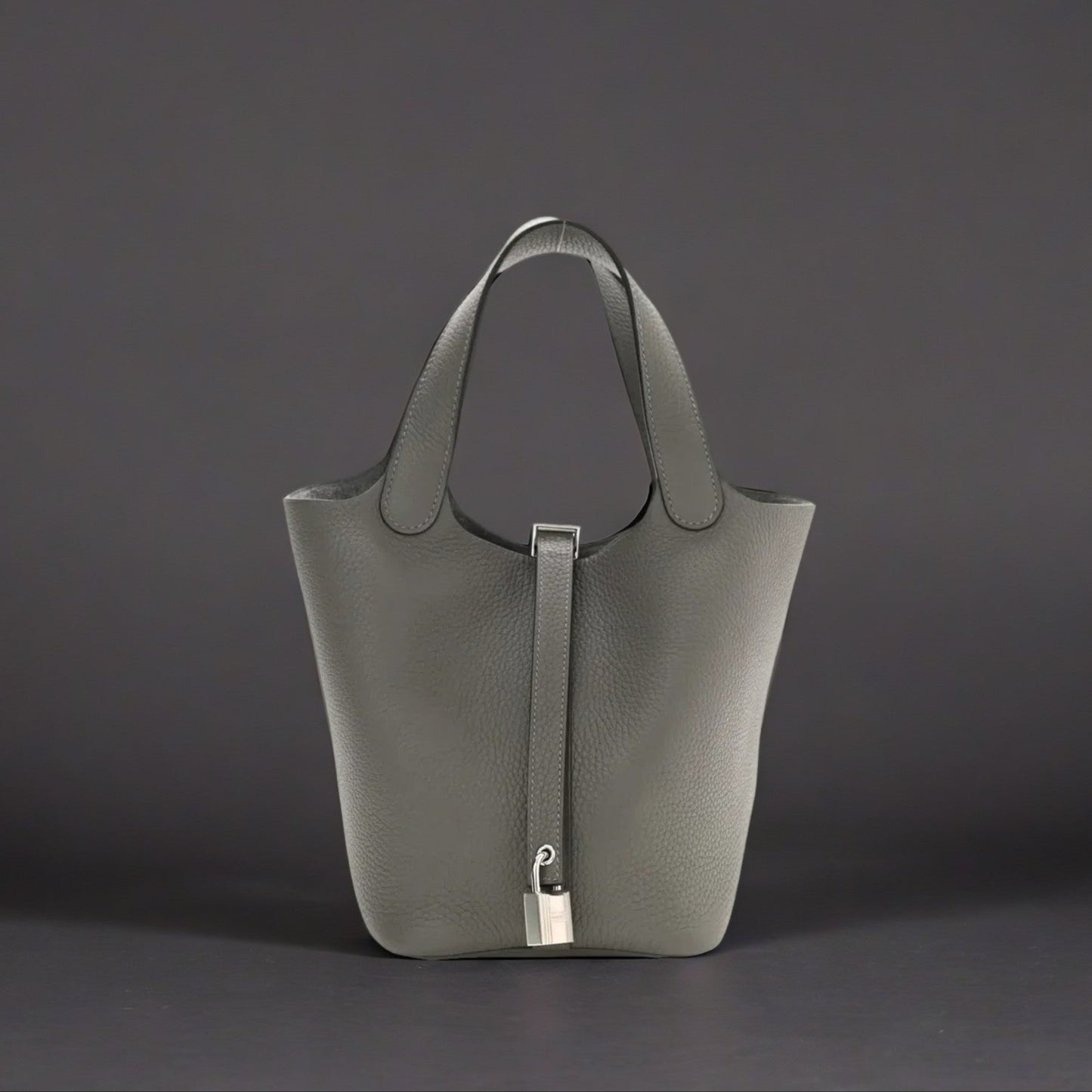 Taurillon Clemence Picotin Lock 18 PM Gris Meyer