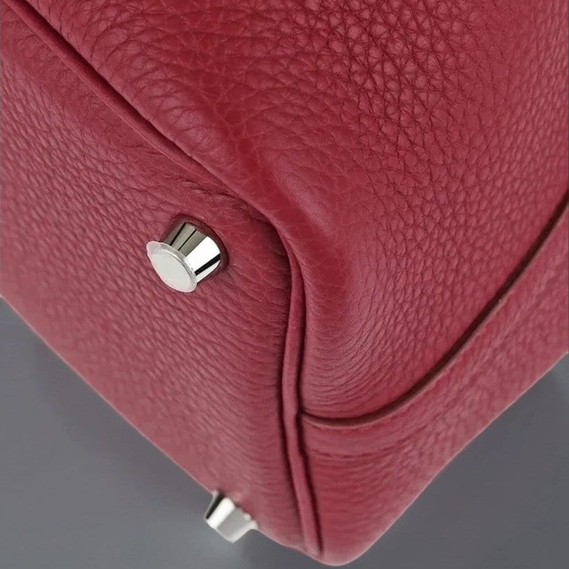 Taurillon Clemence Picotin Lock 18 PM Dark Red