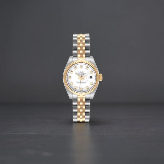 Rolex Datejust Steel Yellow Gold White Diamond